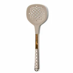 Mocha Check Slotted Turner