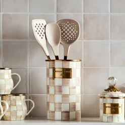 Mocha Check Slotted Turner