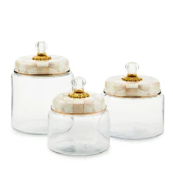Mocha Check Small Kitchen Canister