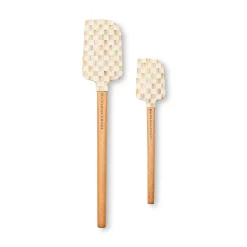 Mocha Check Spatulas, Set of 2