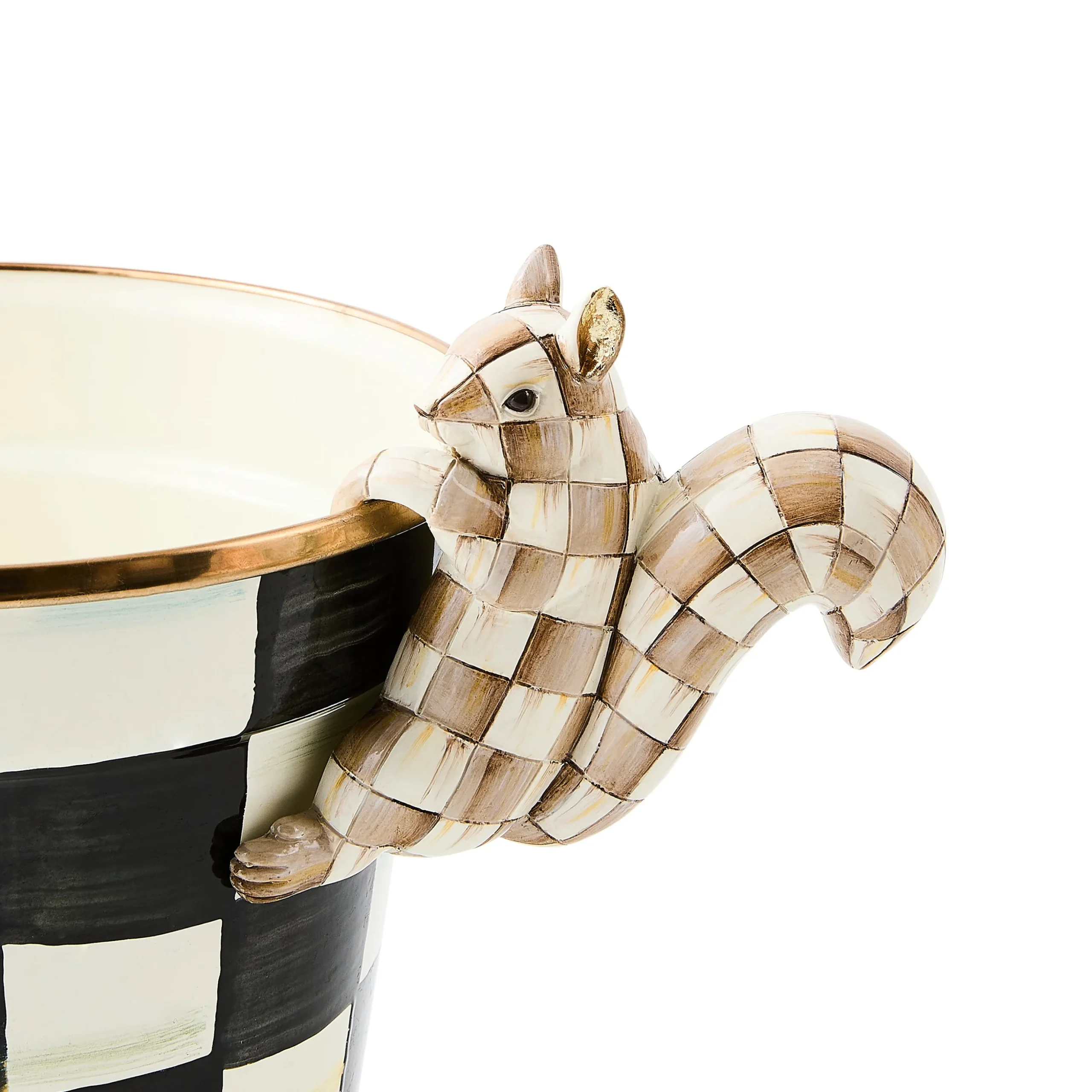 Mocha Check Squirrel Pot Climber