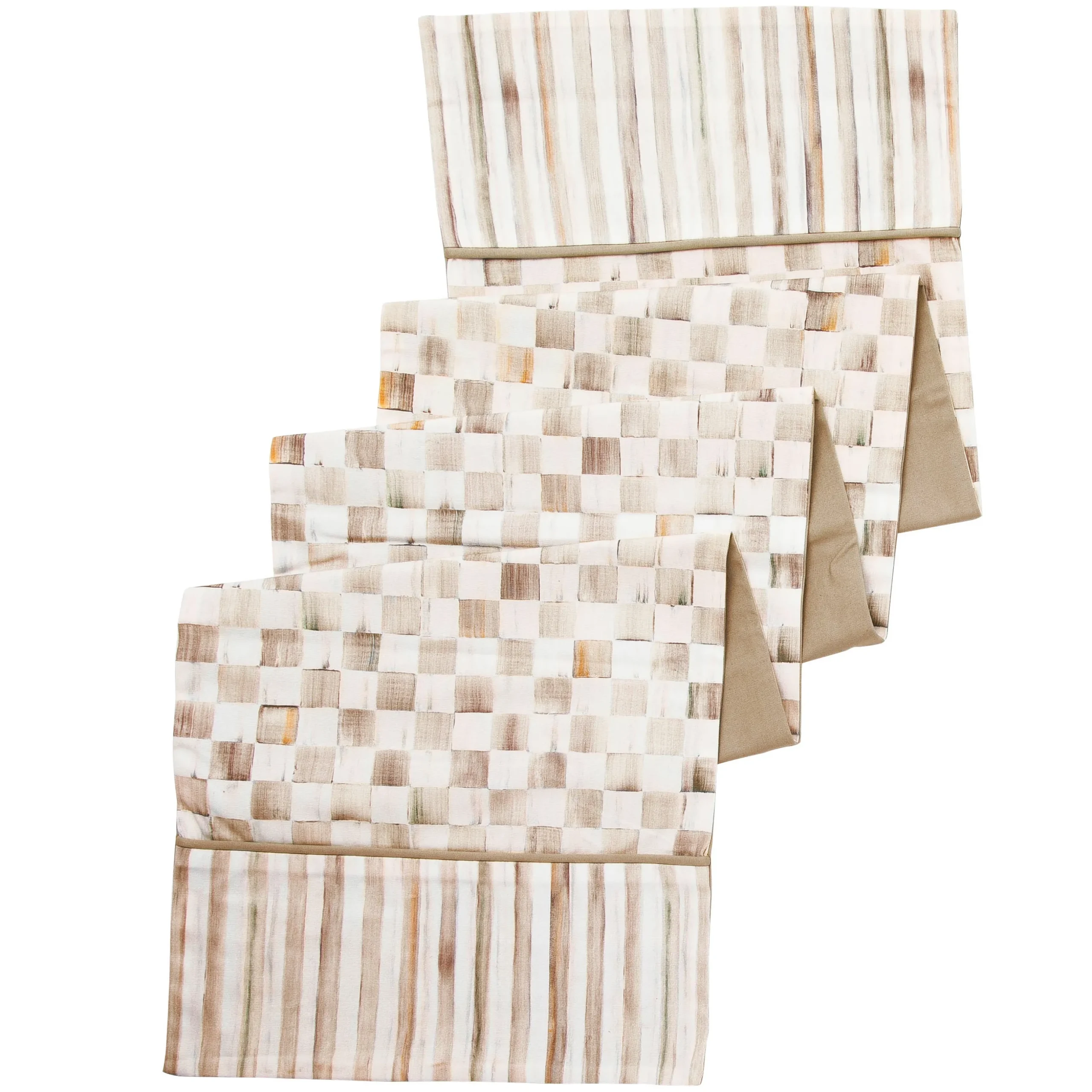 Mocha Check Table Runner