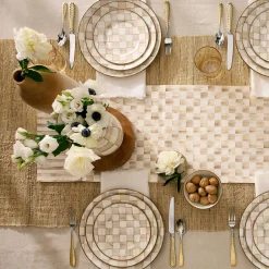 Mocha Check Table Runner