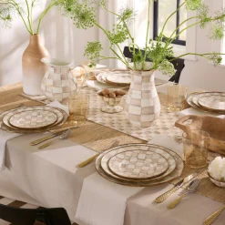 Mocha Check Table Runner