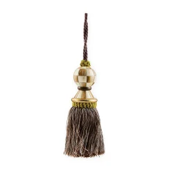 Mocha Check Tassel