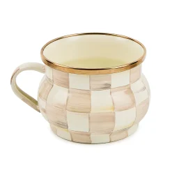 Mocha Check Teacup