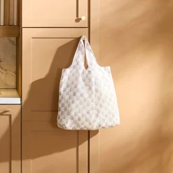 Mocha Check To Go Tote