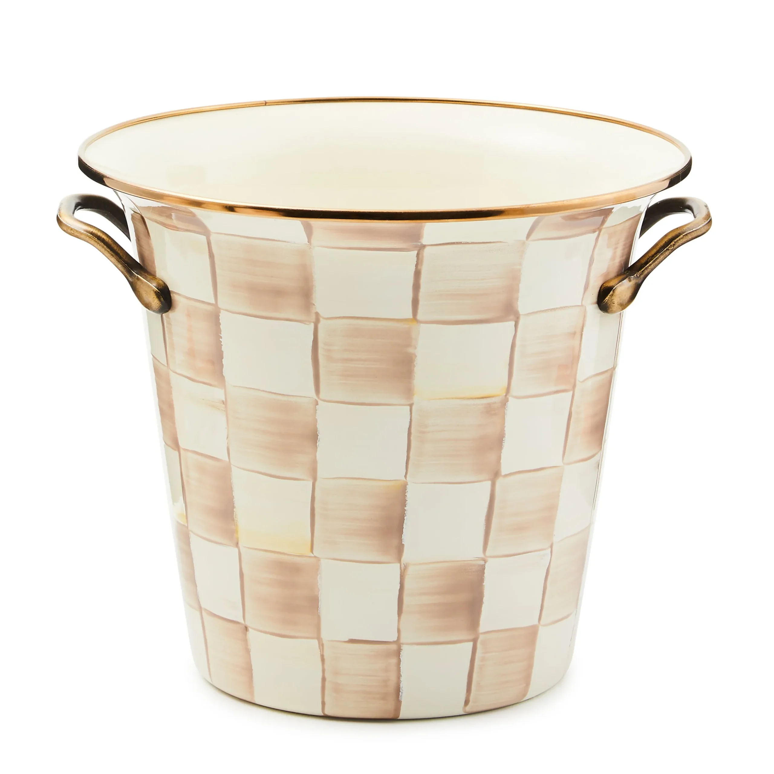 Mocha Check Wine Cooler