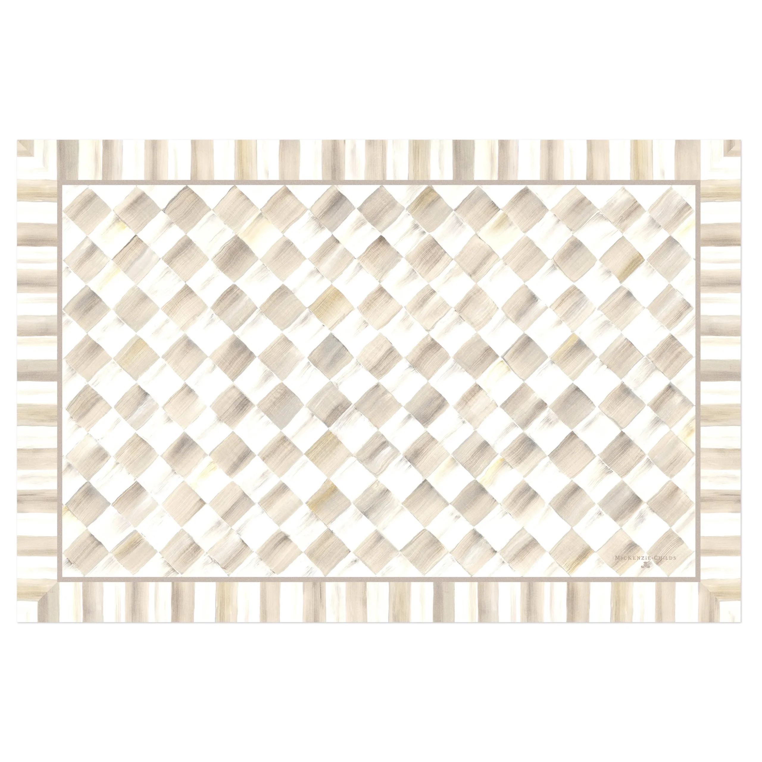 Mocha Check 2' x 3' Floor Mat