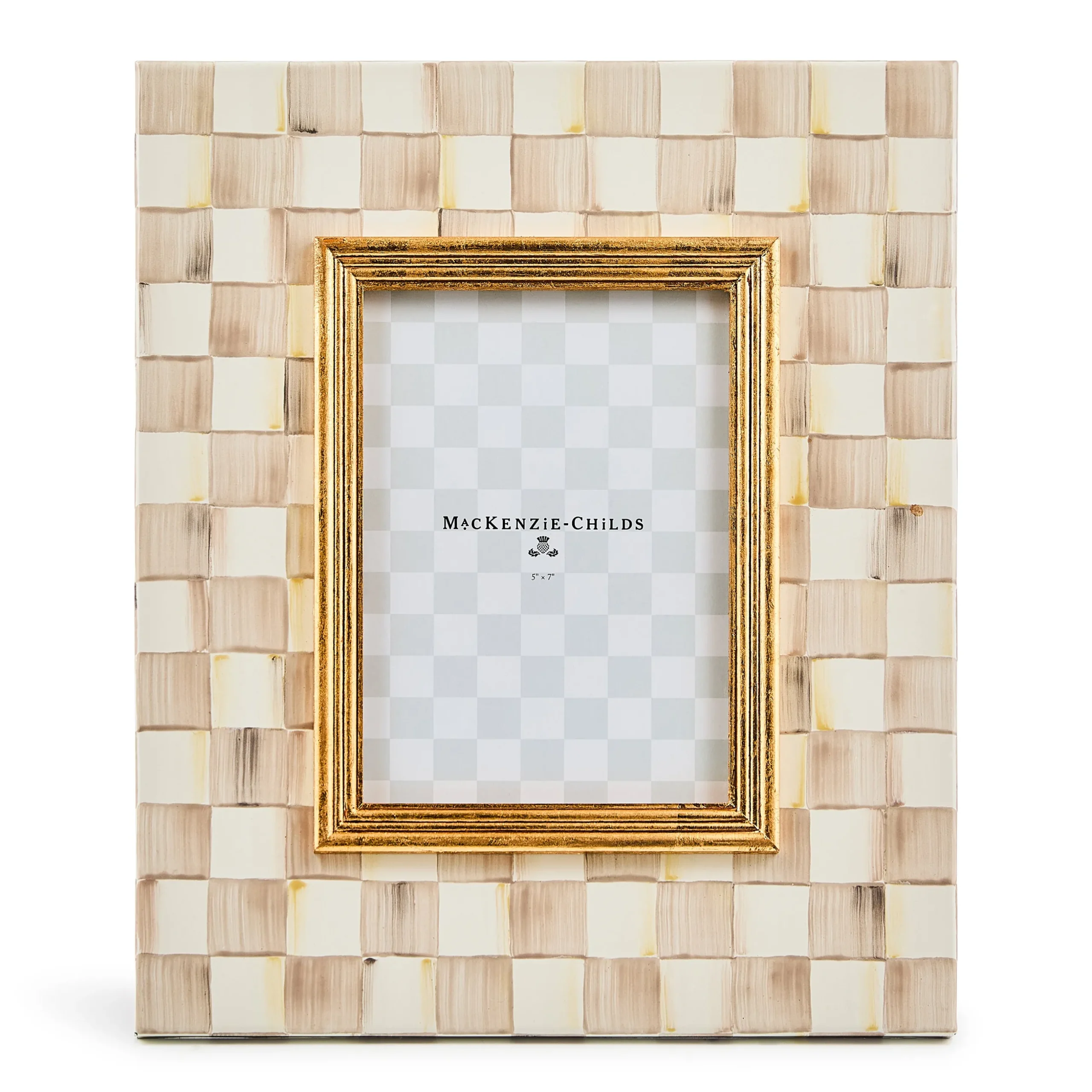 Mocha Check 5" x 7" Frame