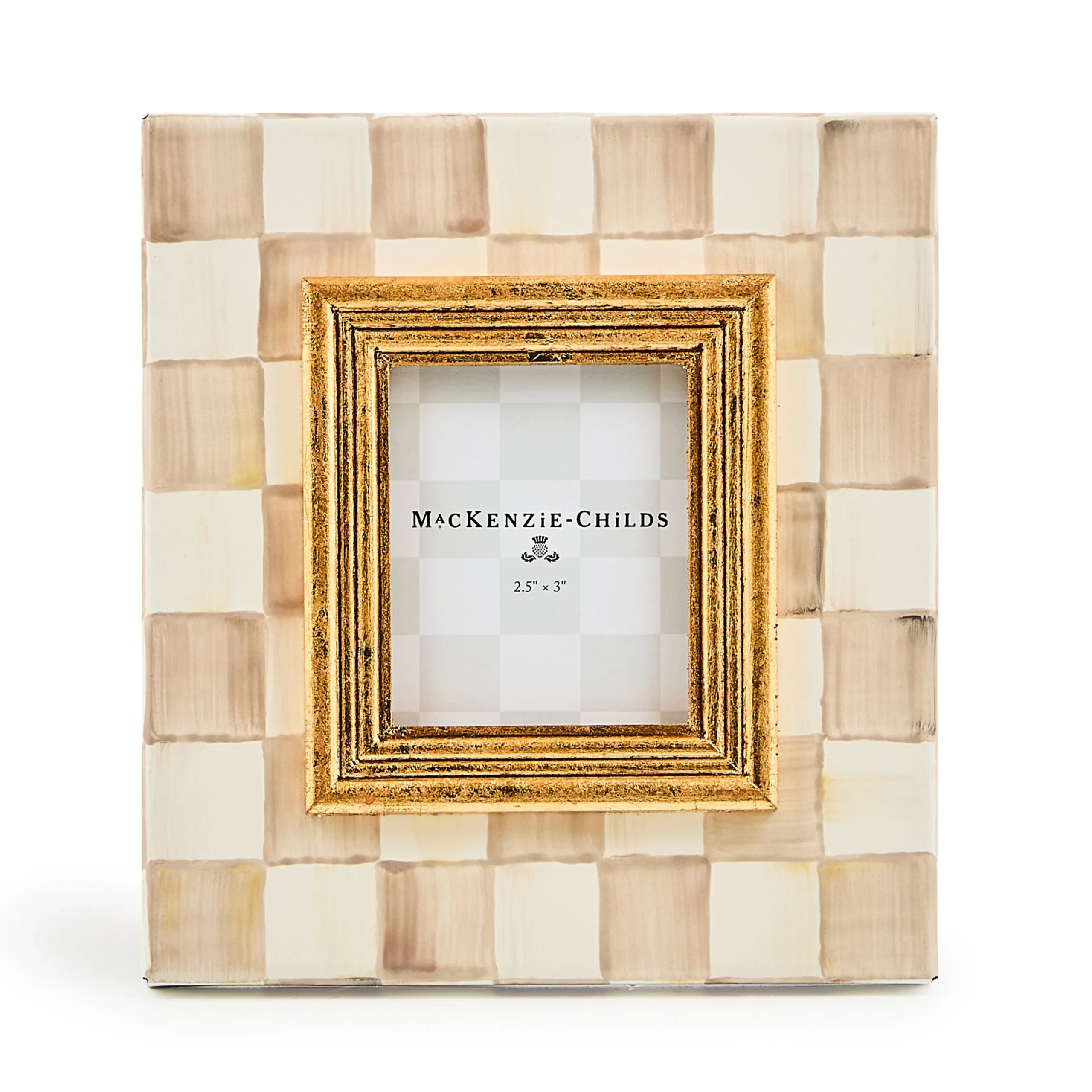 Mocha Check 2.5" x 3" Frame