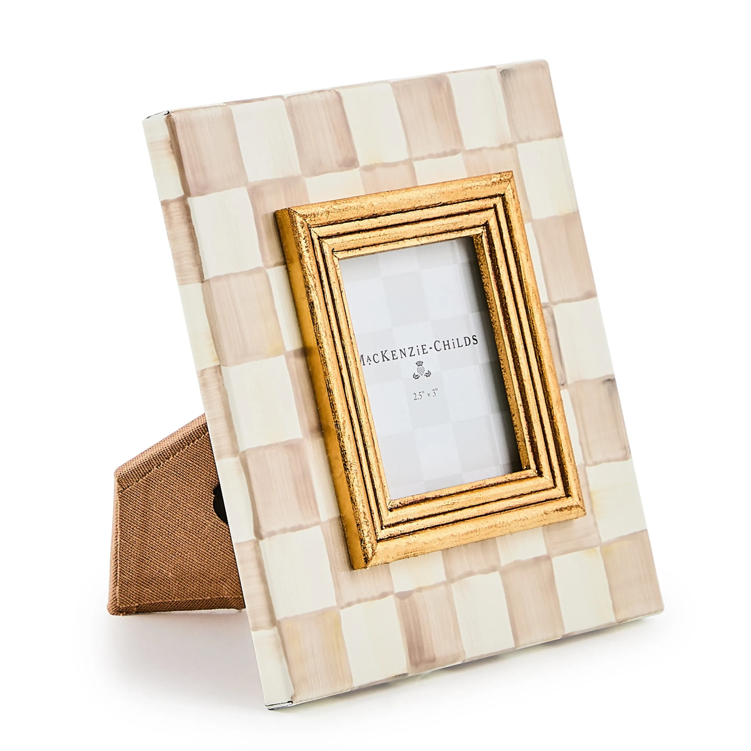Mocha Check 2.5" x 3" Frame
