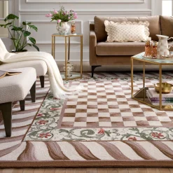 Mocha Check 8' x 10' Rug