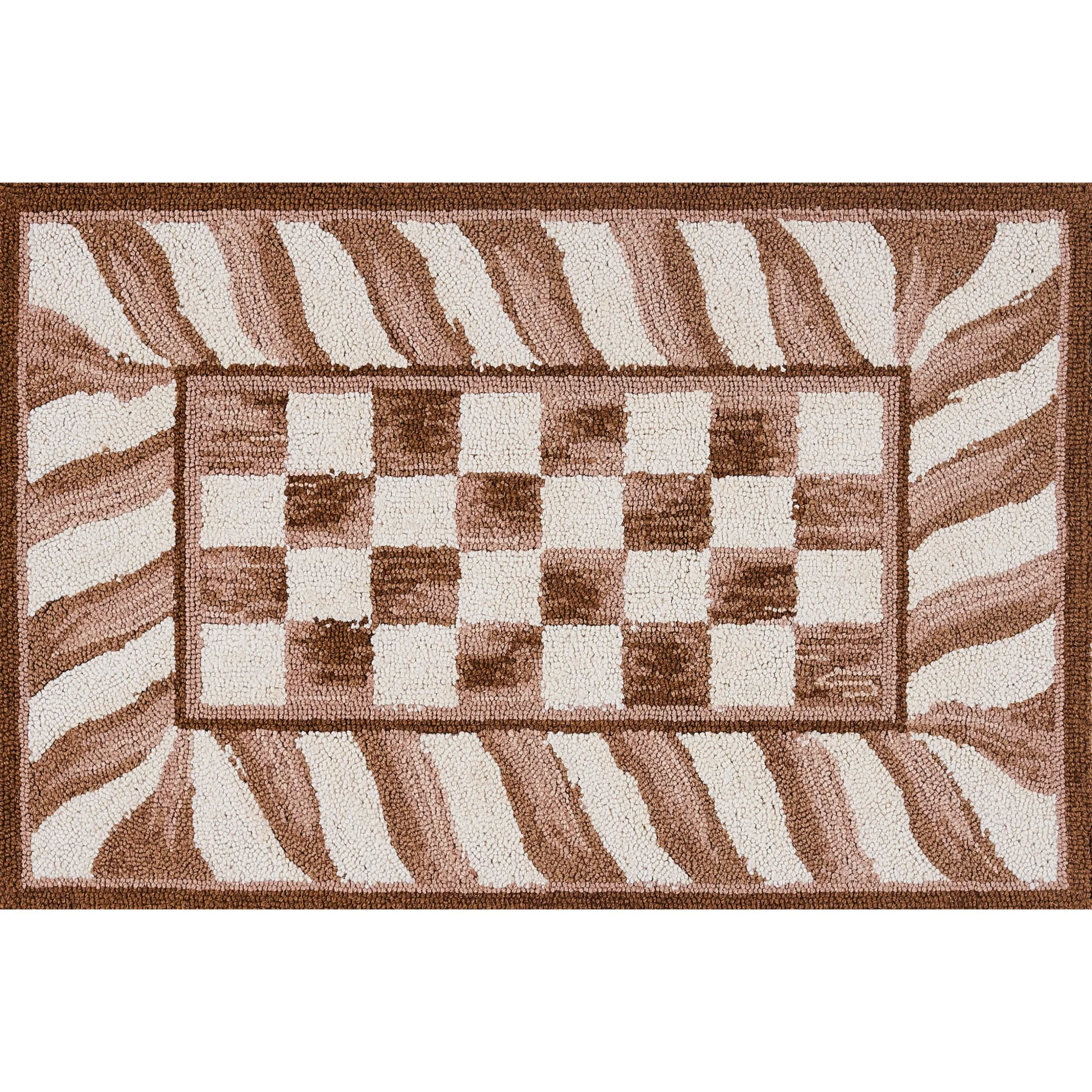 Mocha Check 2' x 3' Rug