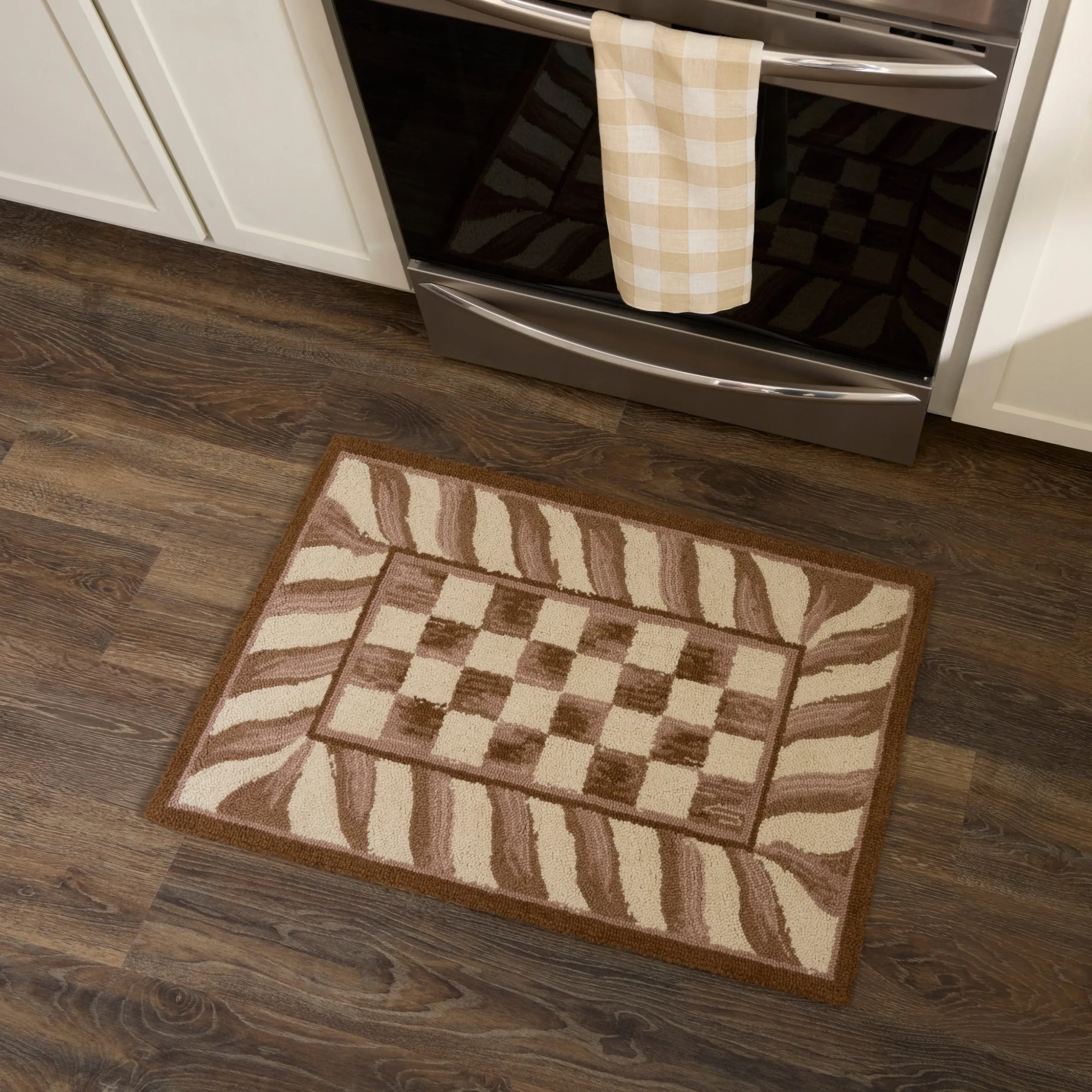 Mocha Check 2' x 3' Rug