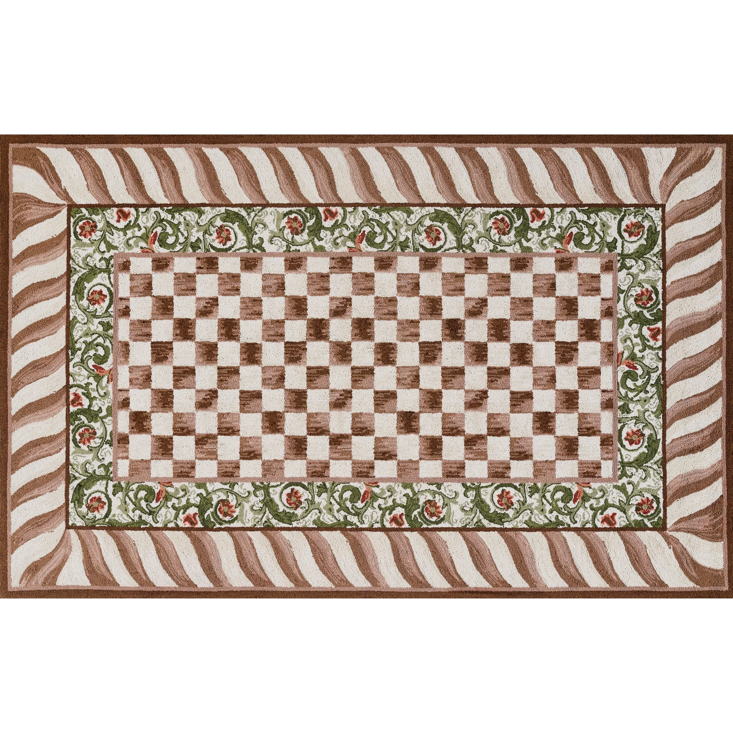 Mocha Check 5' x 8' Rug