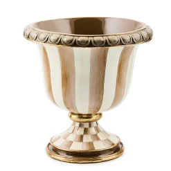 Mocha Stripe Tabletop Urn