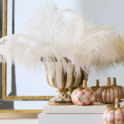 Mocha Stripe Tabletop Urn
