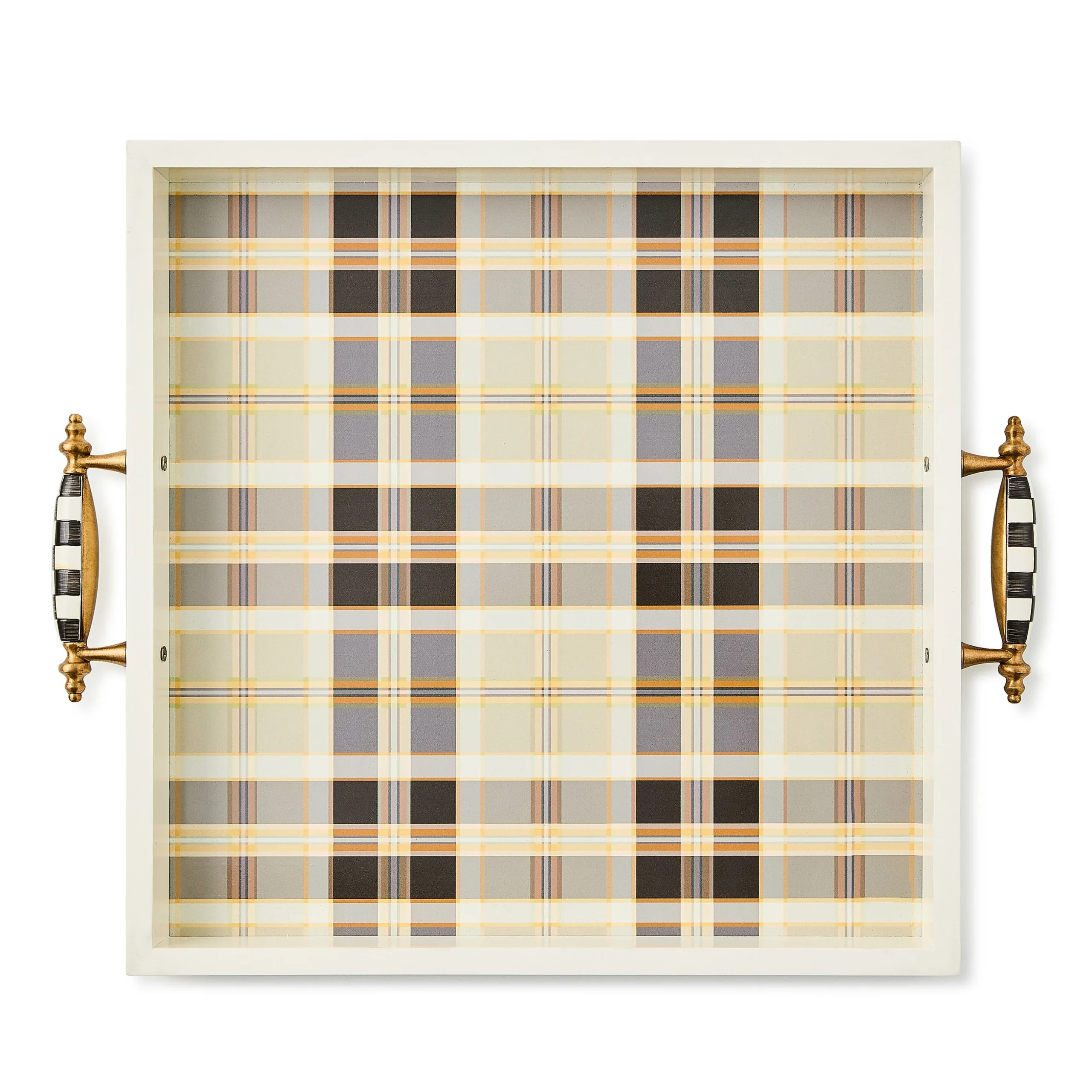 Mocha Tartan Serving Tray