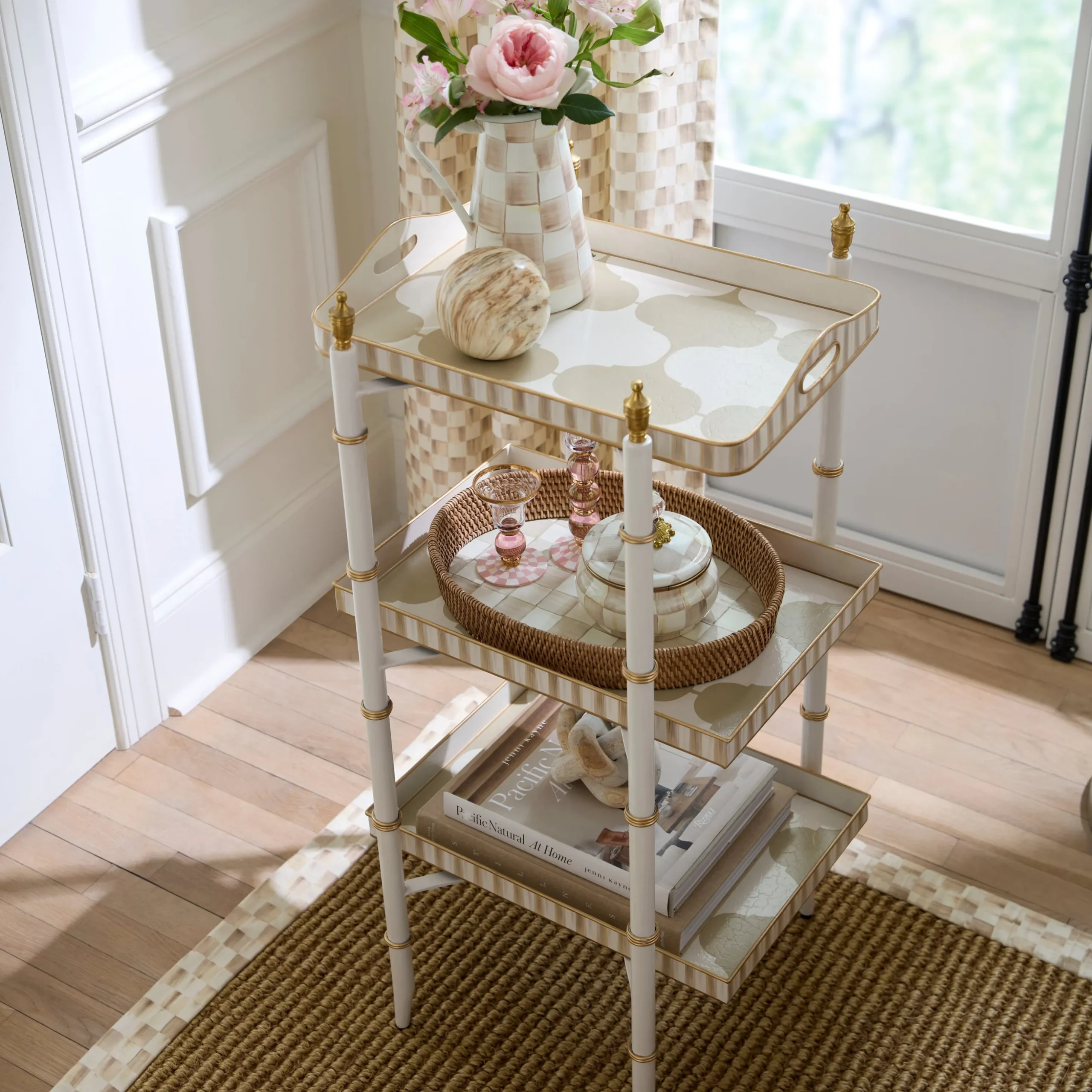 Mocha 3-Tier Tray Table