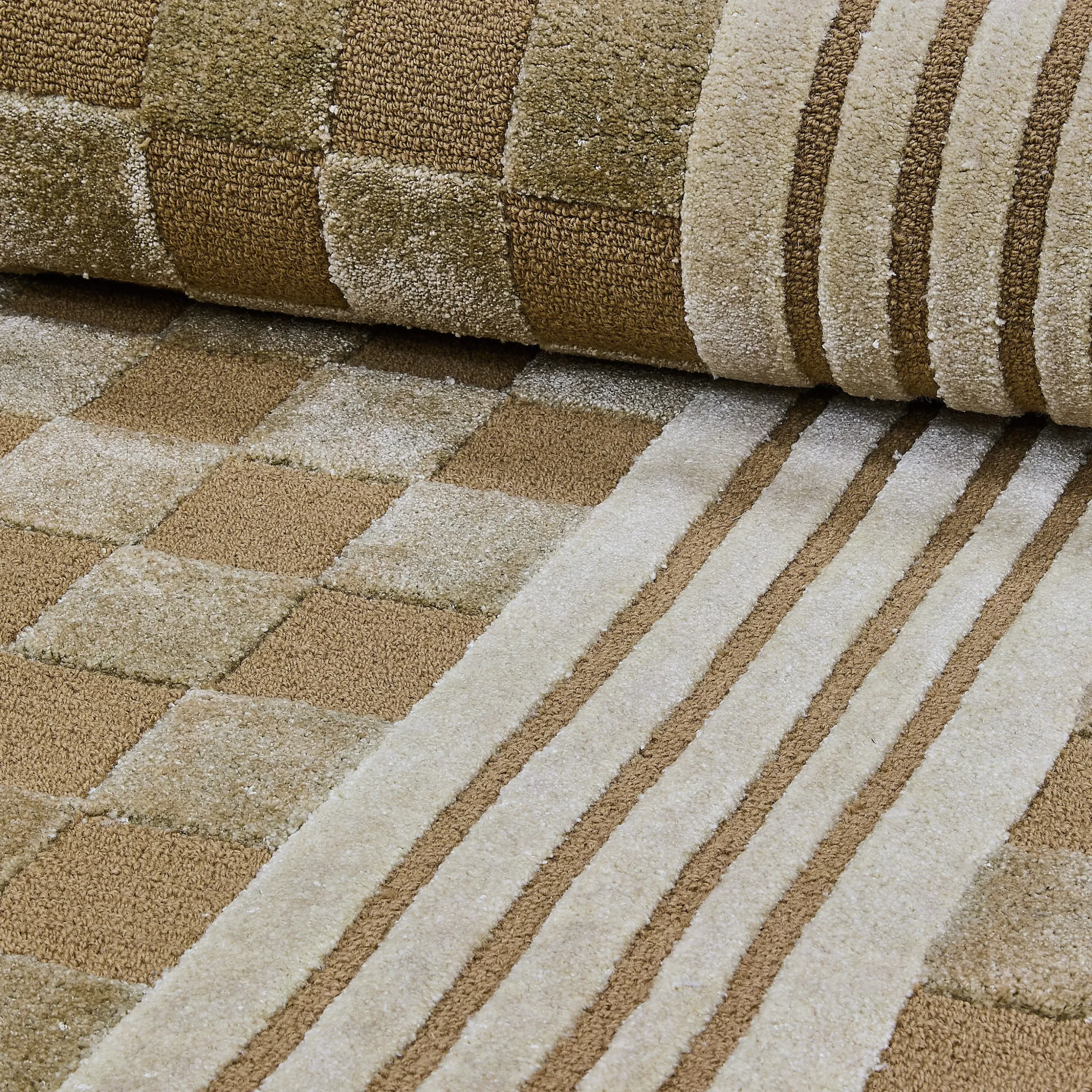 Mocha Tonal Check 3' x 5' Rug