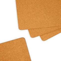 Mocha Wild Rose Cork Back Placemats, Set of 4