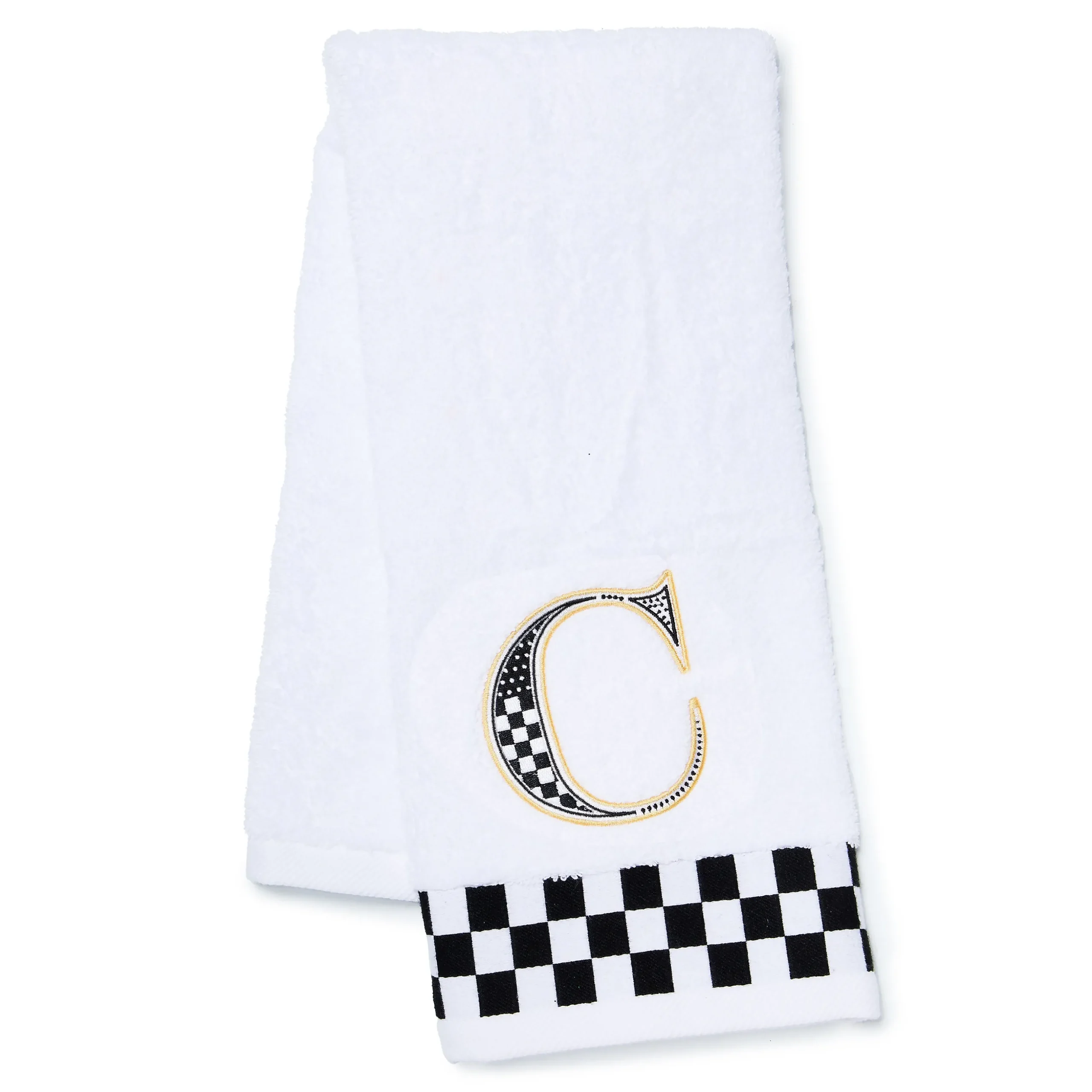 Monogram "C" Check Hand Towel