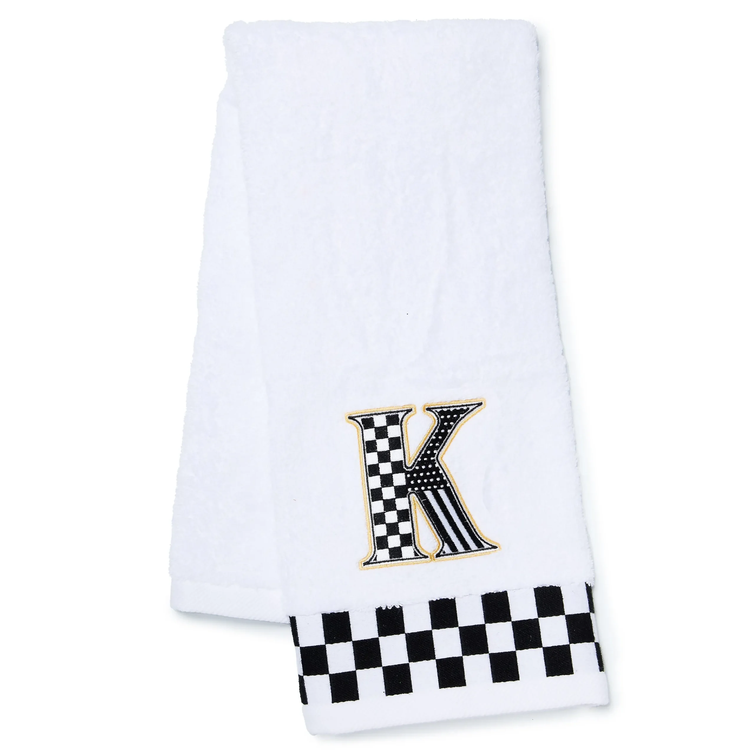 Monogram "K" Check Hand Towel