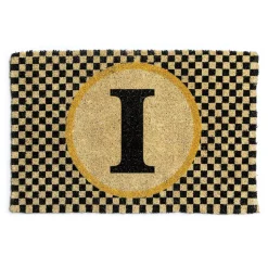 Monogrammed "I" Entrance Mat