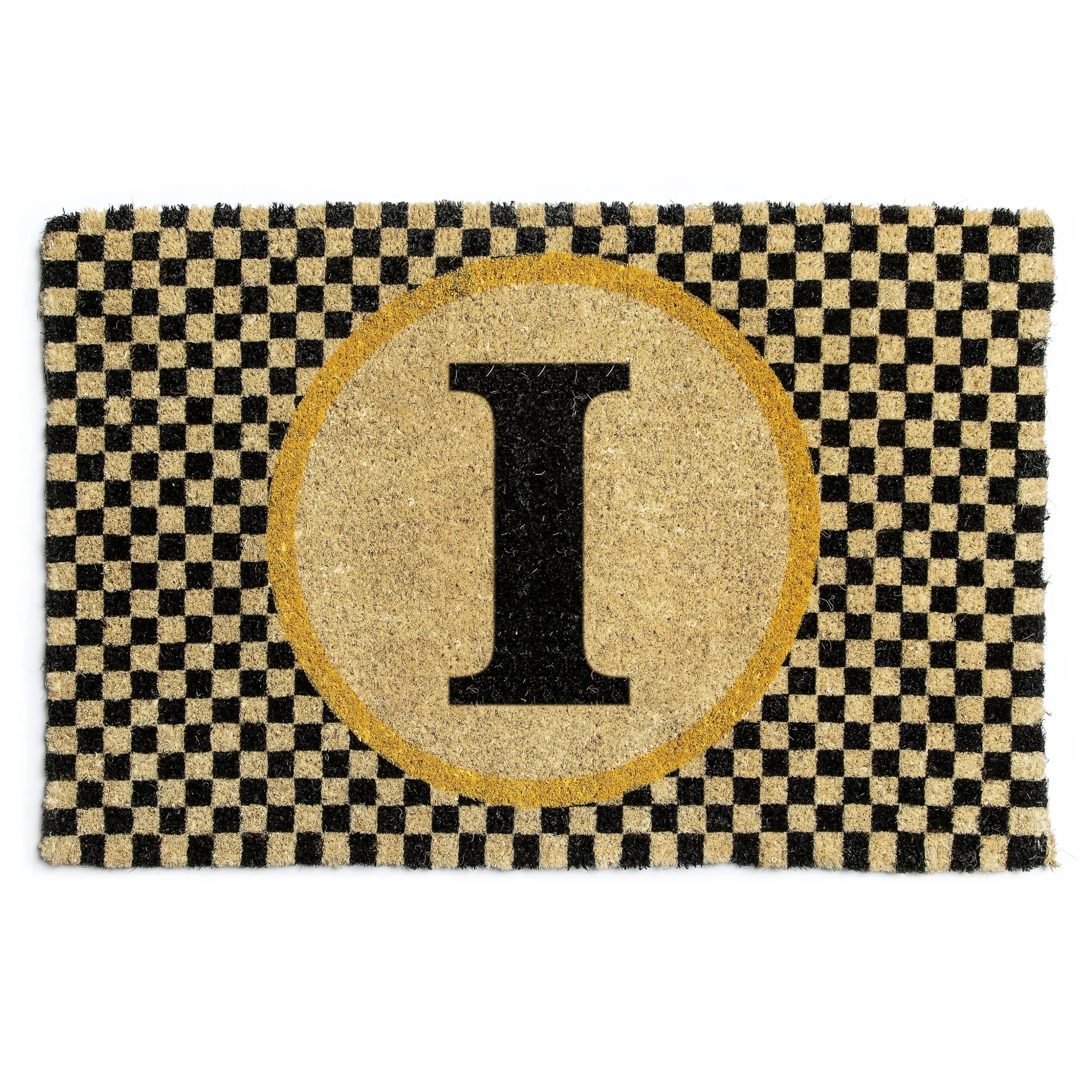 Monogrammed "I" Entrance Mat