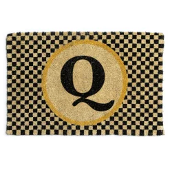 Monogrammed "Q" Entrance Mat