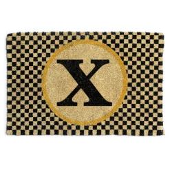 Monogrammed "X" Entrance Mat