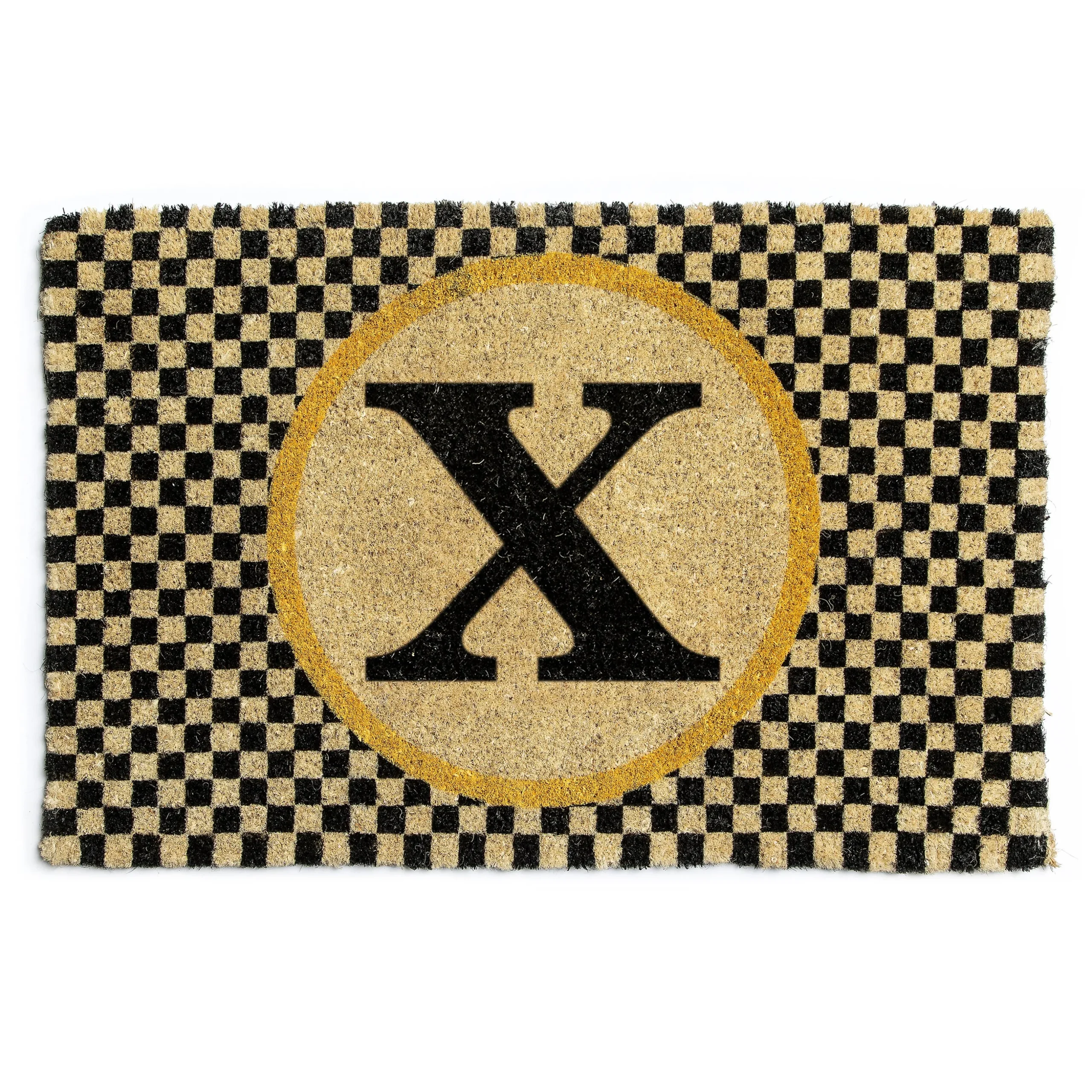 Monogrammed "X" Entrance Mat