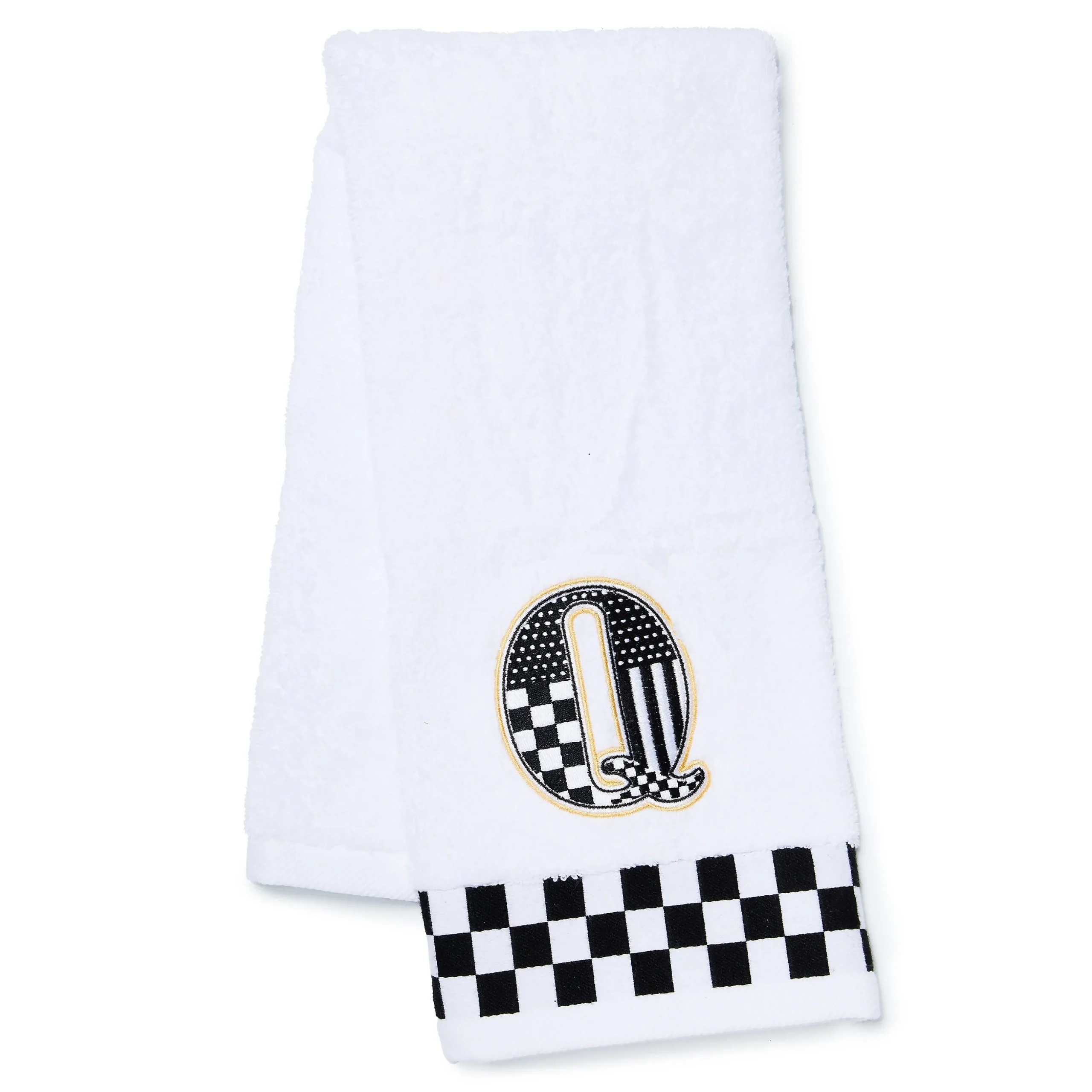 Monogram "Q" Check Hand Towel