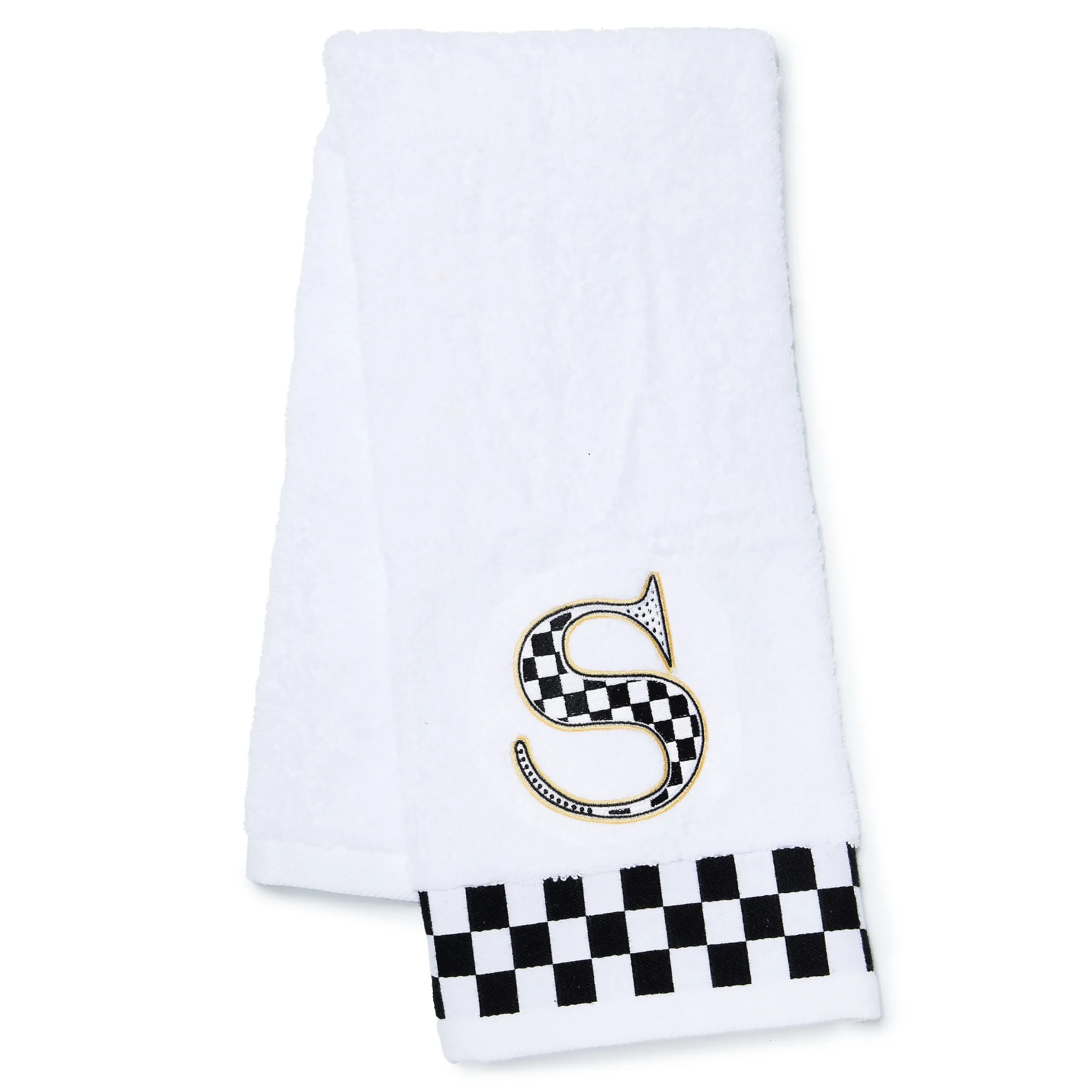 Monogram "S" Check Hand Towel