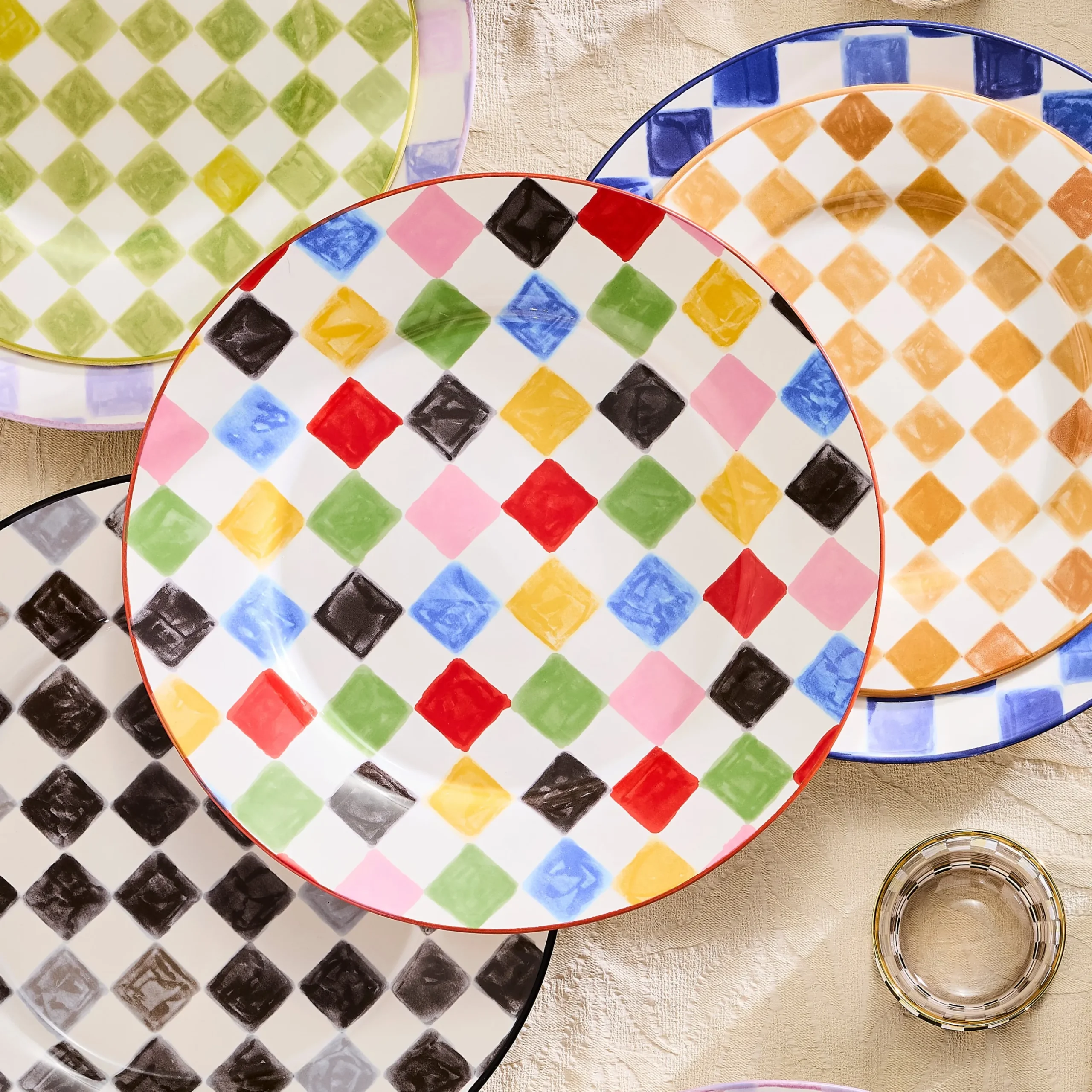 Multi Check Round Platter