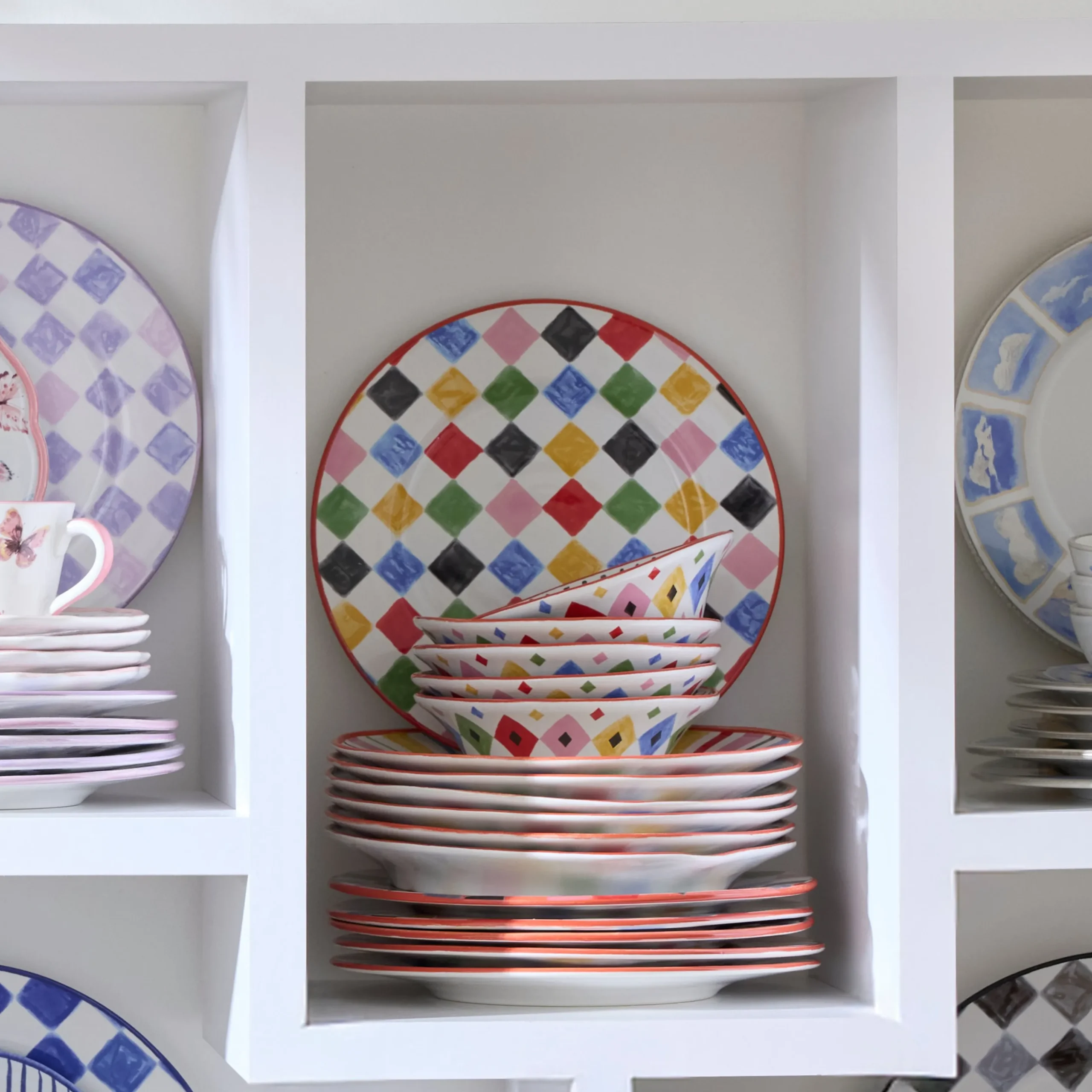 Multi Check Round Platter