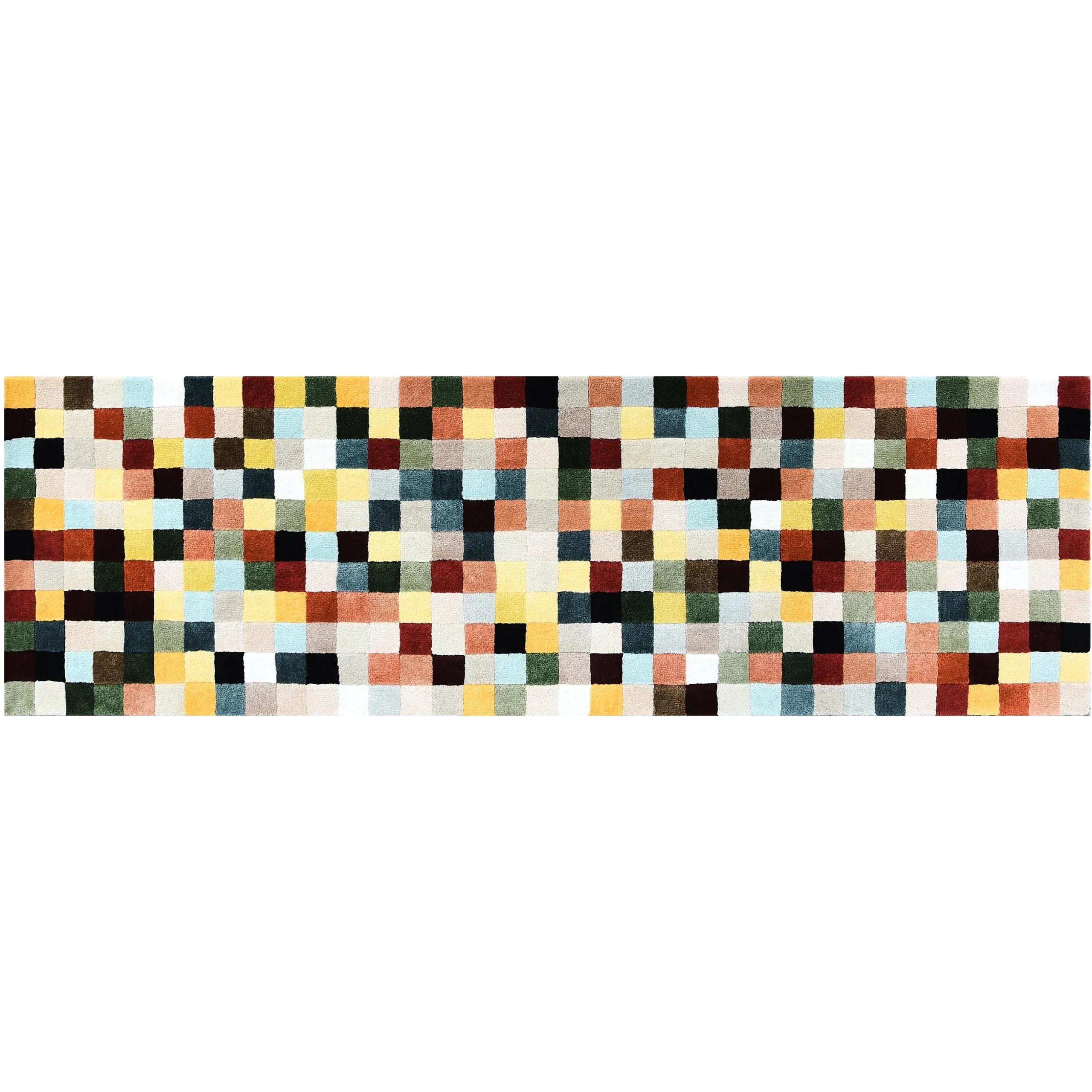 Multicolor Checkerboard 2'6" x 8' Runner