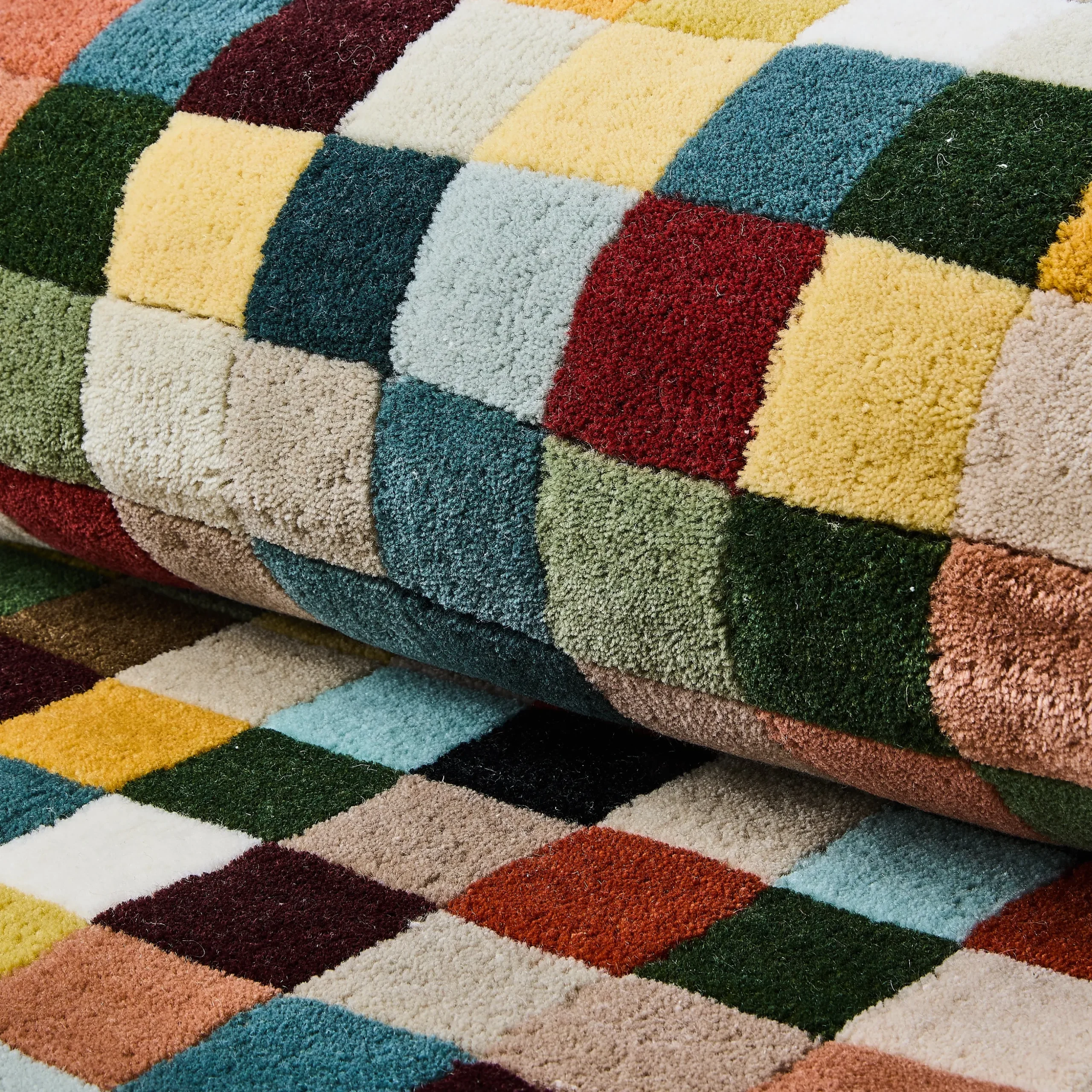 Multicolor Checkerboard 5' x 8' Rug