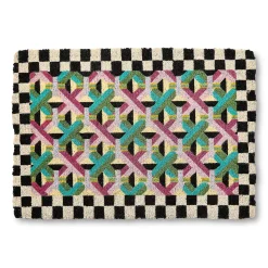 Multi Color Lattice Entrance Mat