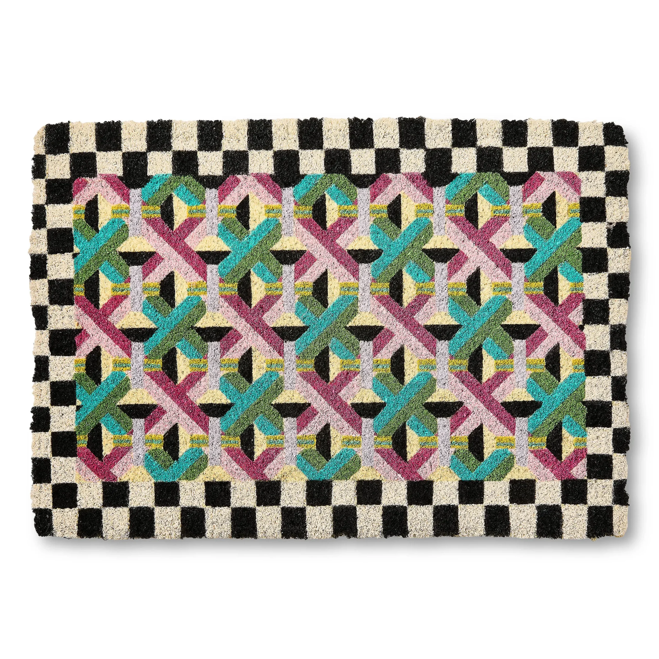 Multi Color Lattice Entrance Mat