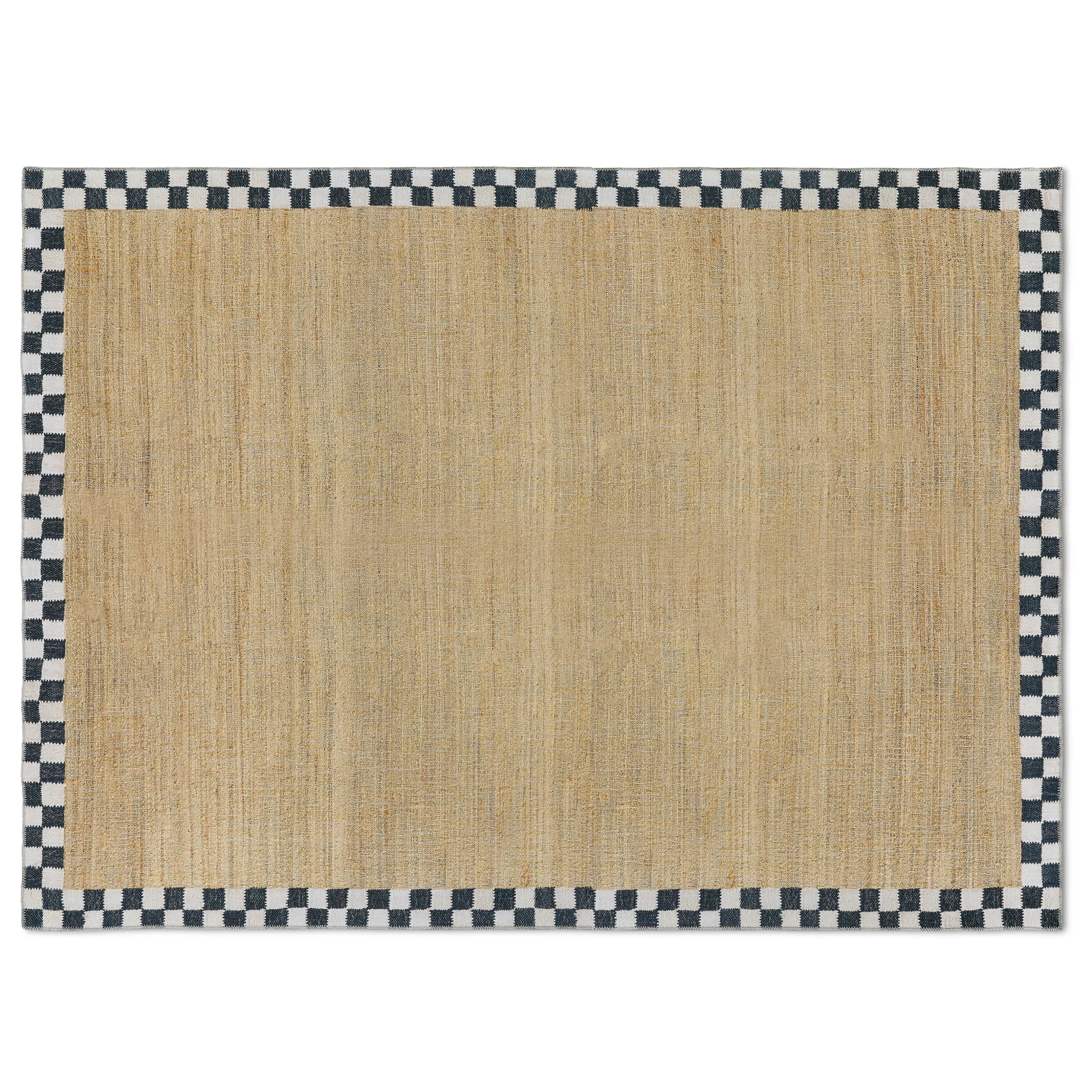 Naturals Check 8' x 10' Washable Rug