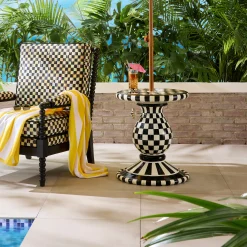 Outdoor Courtly Umbrella Stand Side Table
