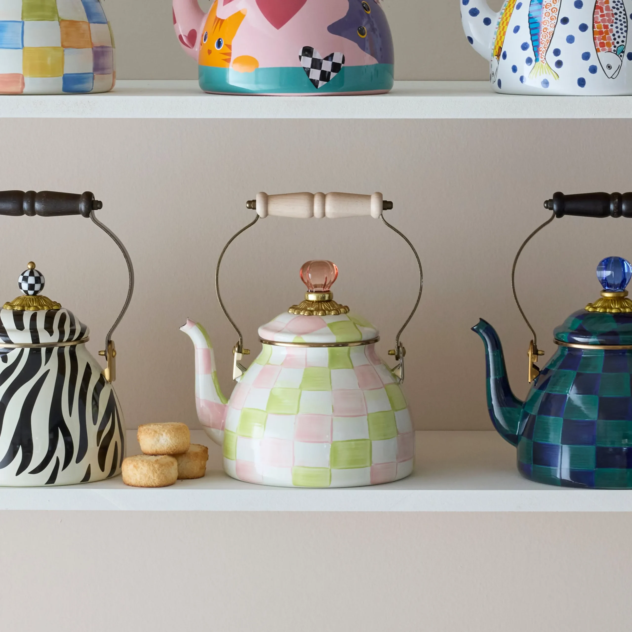 Palm Beach Check 2 Quart Tea Kettle