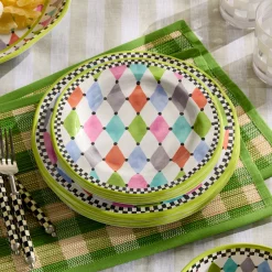 Palm Springs Melamine Dinner Plates, Set of 4