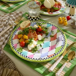 Palm Springs Melamine Dinner Plates, Set of 4