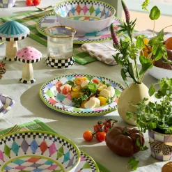 Palm Springs Melamine Salad Plates, Set of 4