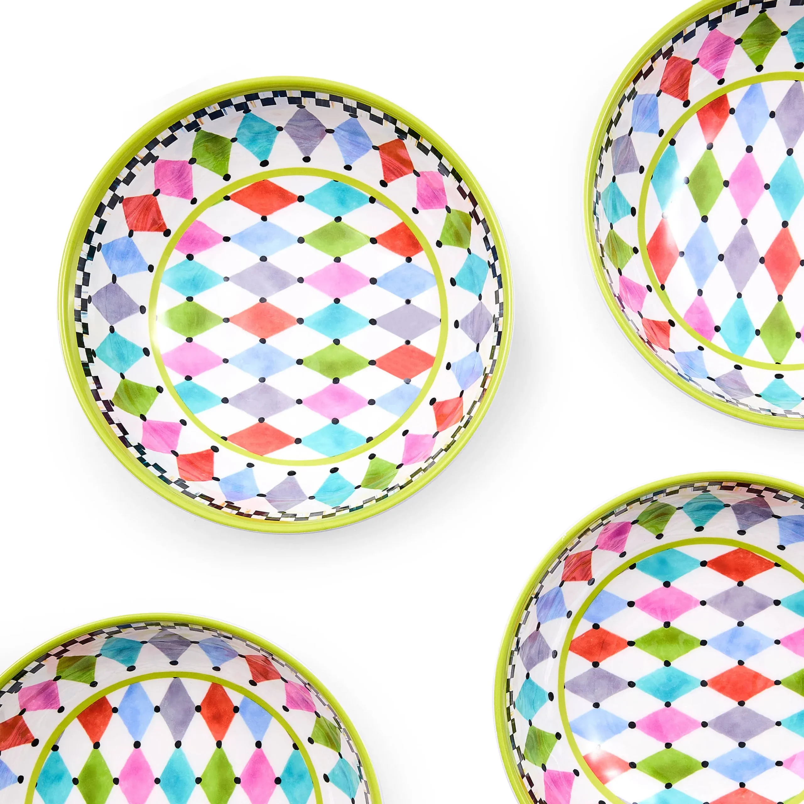 Palm Springs Melamine Small Bowls, Set of 4