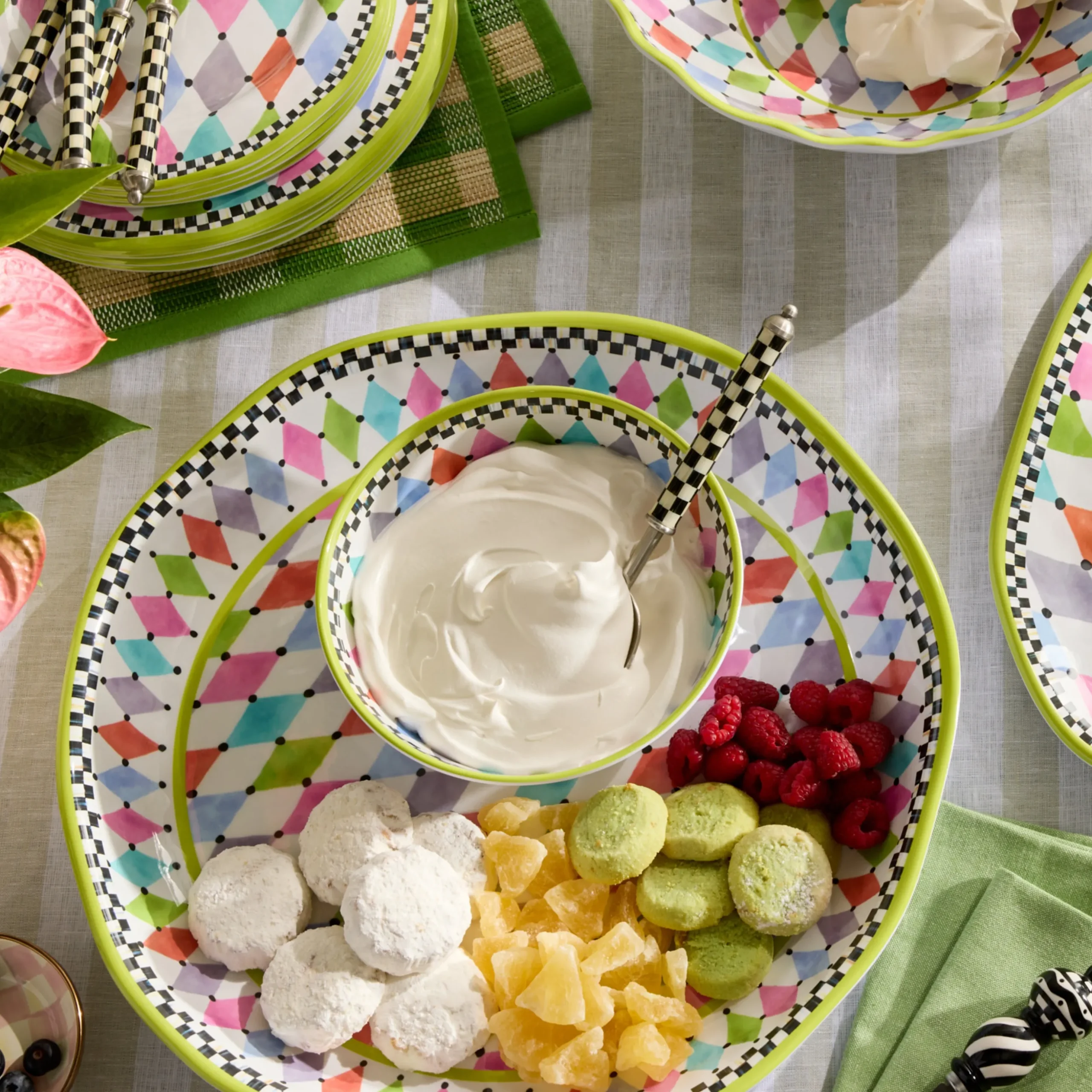 Palm Springs Melamine Small Bowls, Set of 4