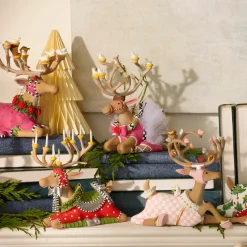 Patience Brewster Dash Away Sitting Dancer Reindeer Figure